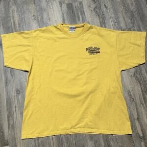 Vintage Ron Jon Surf Shop T-Shirt Men's 2XL Yellow Alligator Graphic Tee Y2K